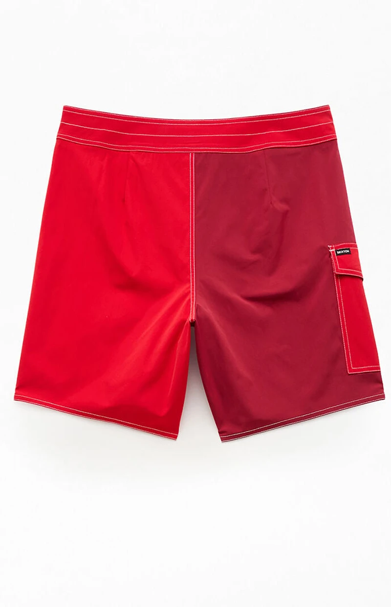 Brixton Red Classic 7" Boardshorts