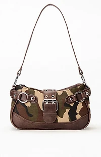 Pacsun Camo Faux Leather Front Buckle Shoulder Bag