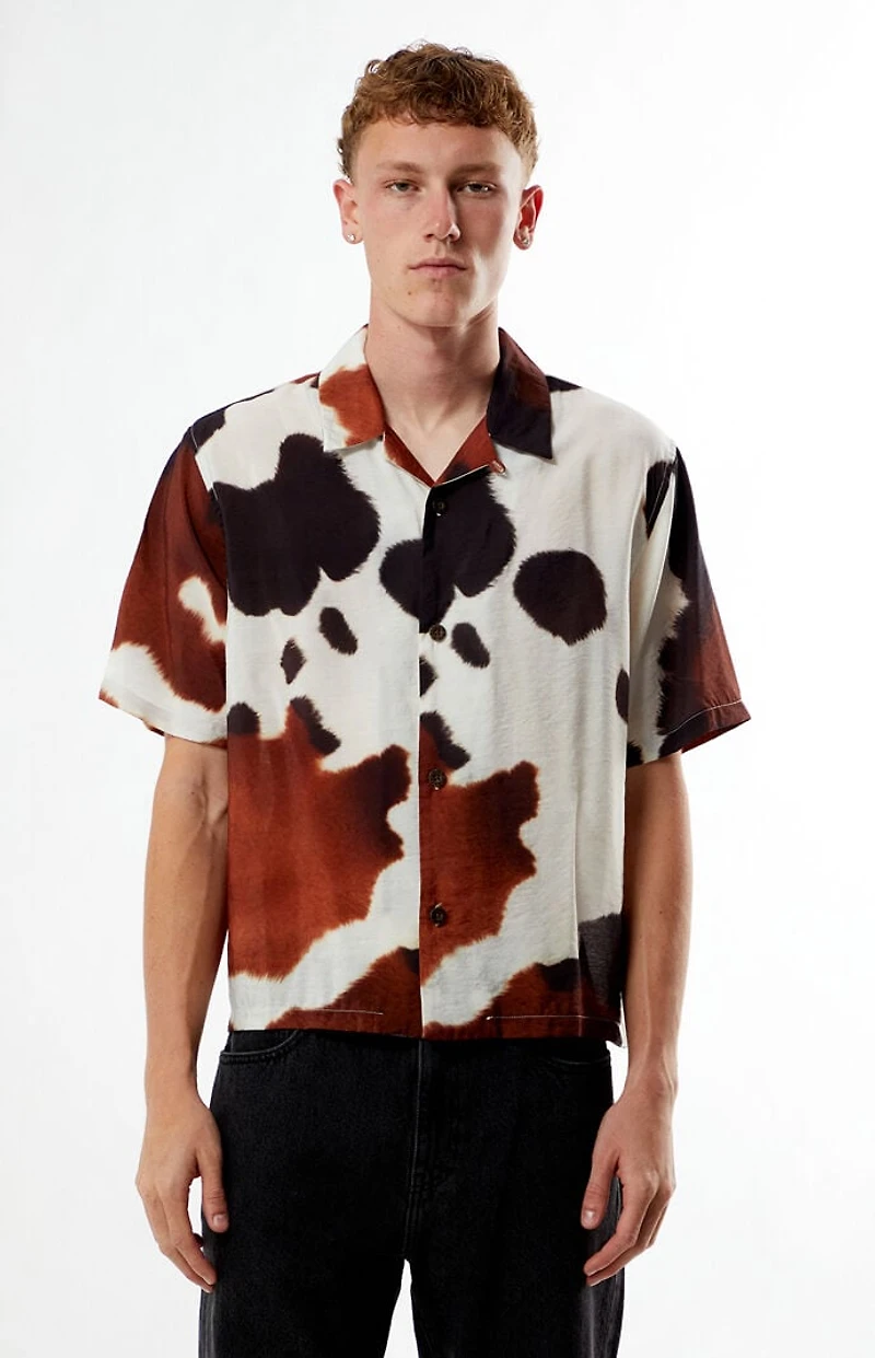 Pacsun Cowhide Oversized Camp Shirt
