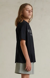 Fear of God ESSENTIALS Kids Jet Black Classic Crew Neck T-Shirt