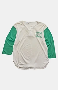 PS VINTAGE 80s Jaguar Baseball Henley Graphic T-Shirt