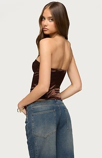Edikted Alya Strapless Satin Corset