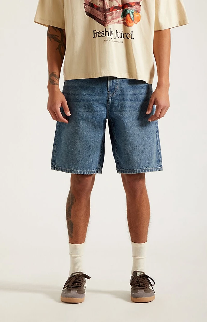 Pacsun Medium Blue Baggy Jean Shorts
