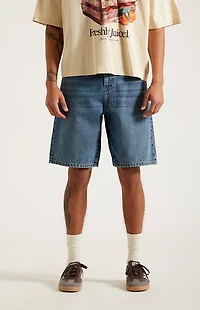 Pacsun Medium Blue Baggy Jean Shorts
