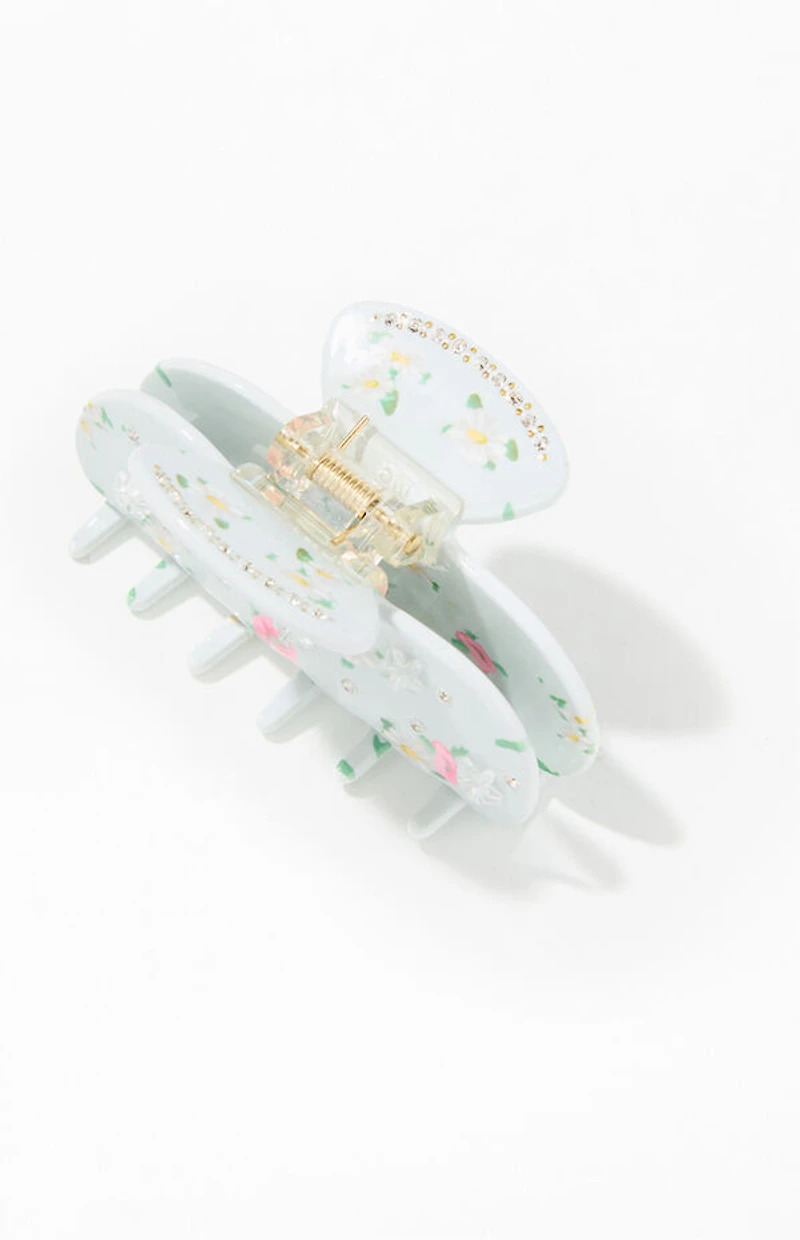 LA Hearts Blue Floral Hair Claw Clip