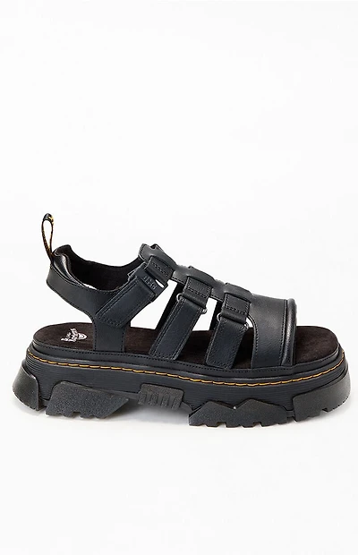 Dr Martens Women's Black Mattison Kit 3 Strap Sandals
