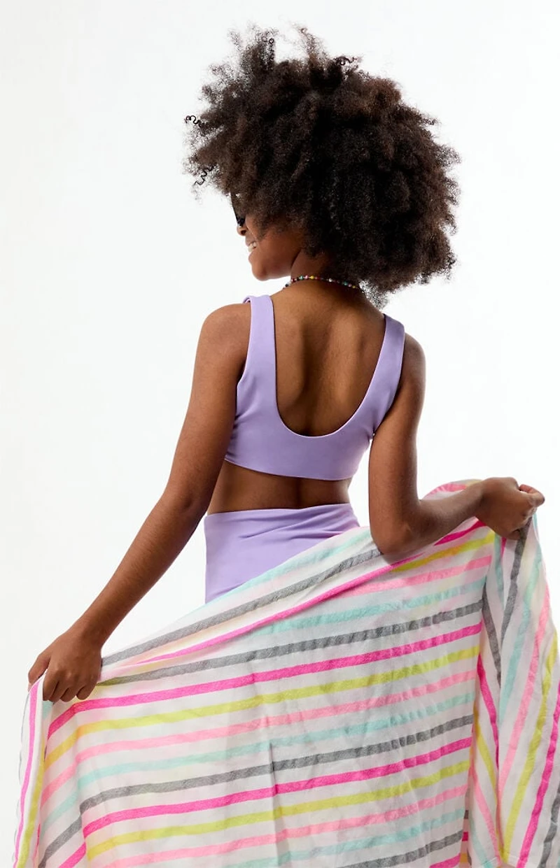 Pacsun Kids Violet Tank & High Waisted Bikini Set