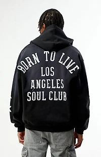 Pacsun Fate Raw Applique Full Zip Hoodie
