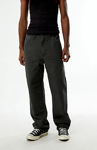 Levi's 568 Dark Green Loose Straight Double Knee Carpenter Jeans