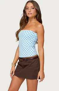 Edikted Polka Dot Built Bra Tube Top
