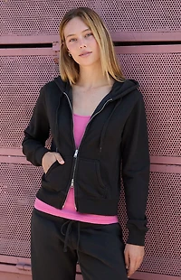 John Galt Black Full Zip Hoodie