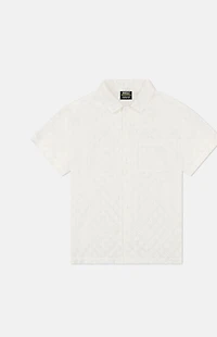 WeSC America Inc White Mesh Camp Shirt