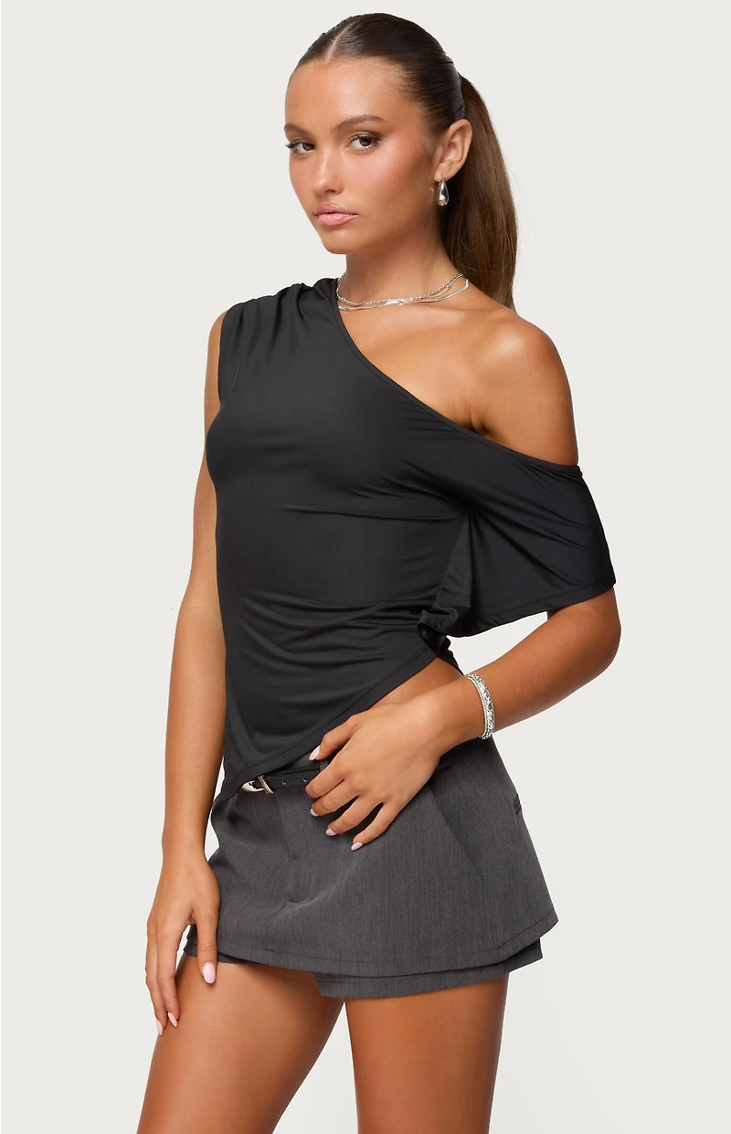 Edikted Katana Asymmetric Off Shoulder Top