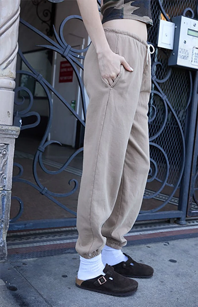 John Galt Light Brown Rosa Tie Sweatpants