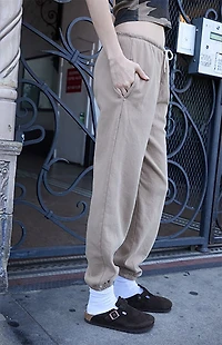 John Galt Light Brown Rosa Tie Sweatpants