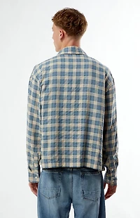 Pacsun Plaid Cropped Flannel  Long Sleeve Shirt