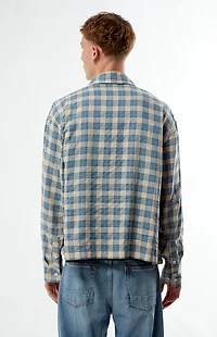 Pacsun Plaid Cropped Flannel Long Sleeve Shirt