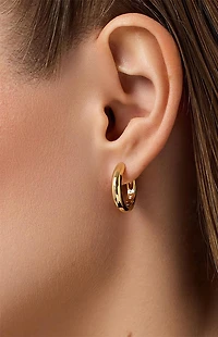 Ana Luisa Giulia Medium Gold Hoop Earrings