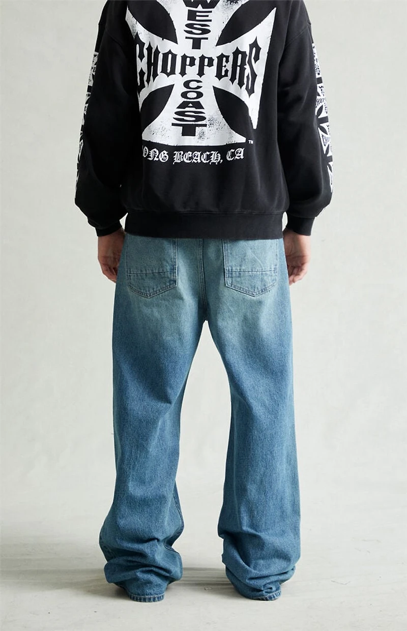 Pacsun Blake Extreme Baggy Jeans Medium Blue Tinted