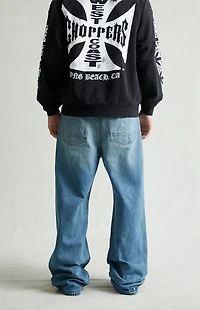 Pacsun Blake Extreme Baggy Jeans Medium Blue Tinted