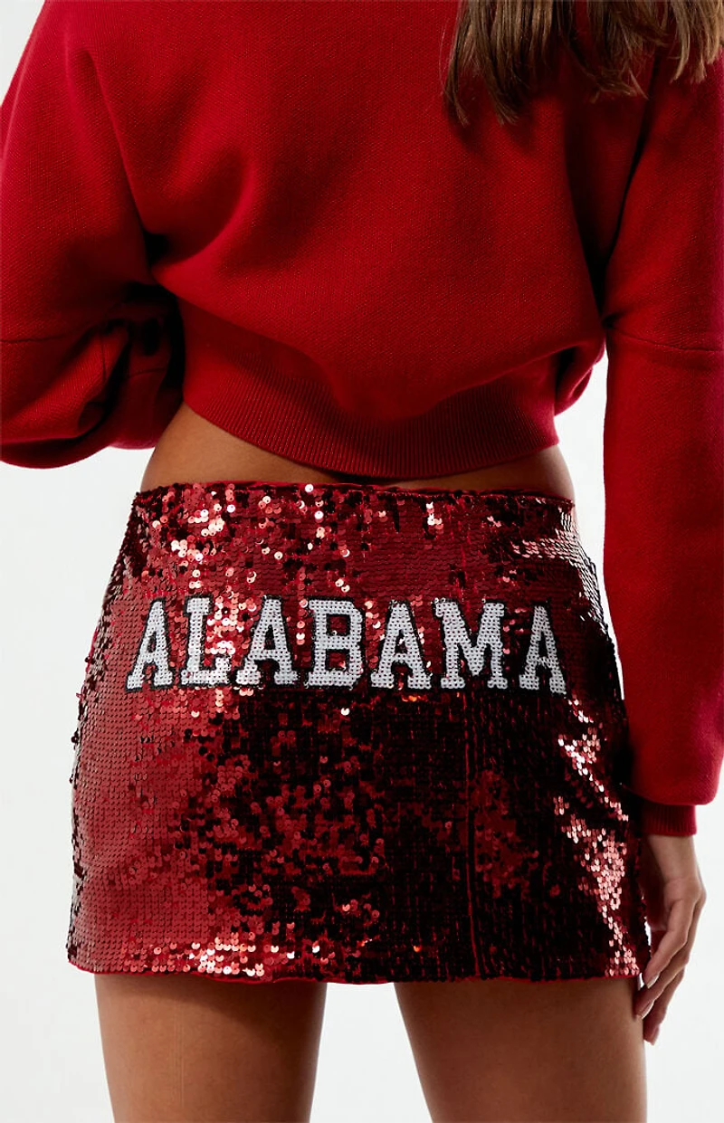 HYPE & VICE Alabama Crimson Tide Sequin Mini Skirt
