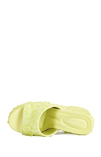 AZALEA WANG Women's Betsy Sequin Platform Wedge Sandals