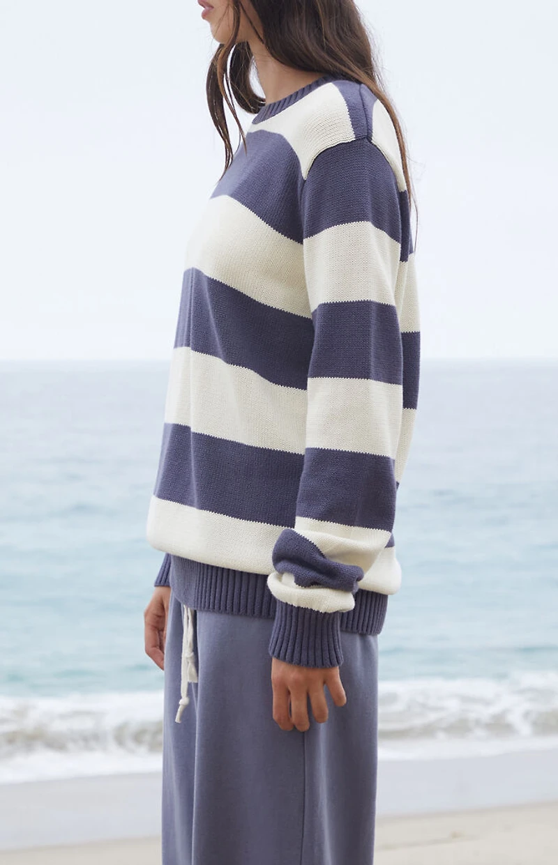 John Galt Blue Striped Sweater