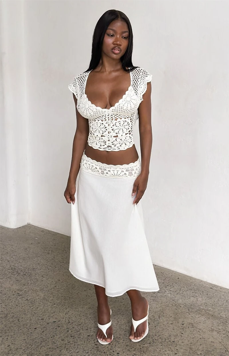 Tiger Mist Sasha Crochet Midi Skirt