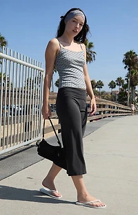 John Galt Black Cropped Priscilla Flare Pants