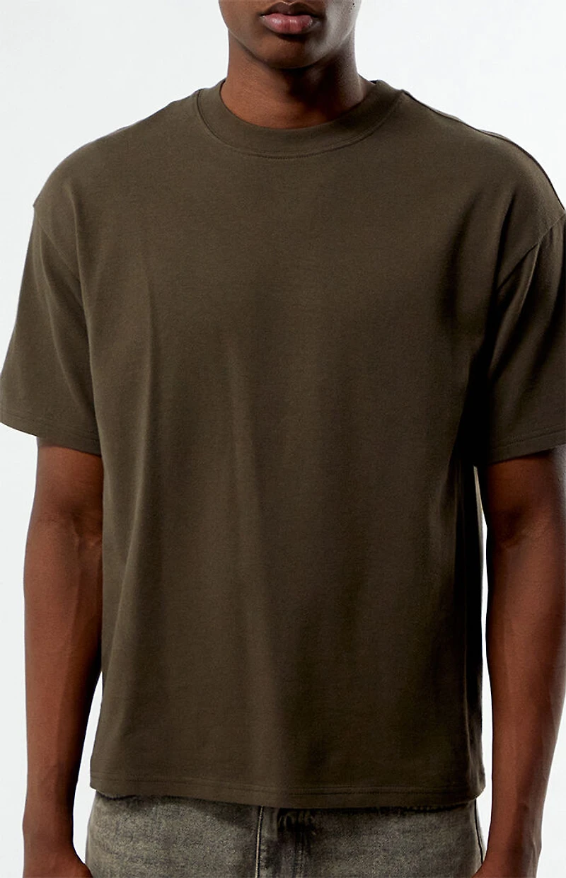 Pacsun Brown Textured T-Shirt