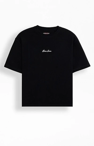 Guess Jeans Embroidered Logo Boxy Cropped T-Shirt