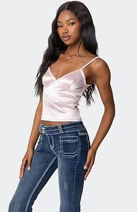Edikted Amelie Satin Effect Tank Top