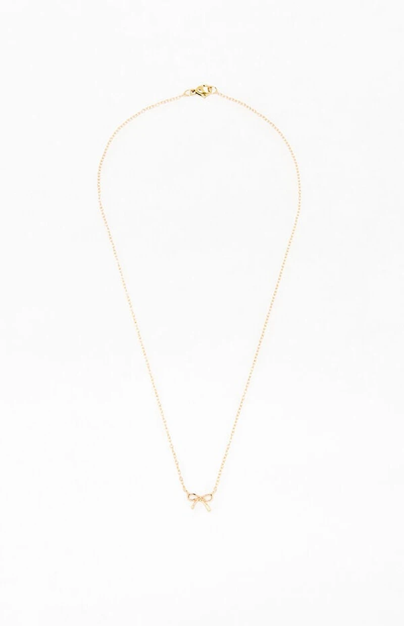 John Galt Gold Bow Necklace
