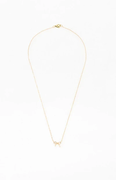 John Galt Gold Bow Necklace