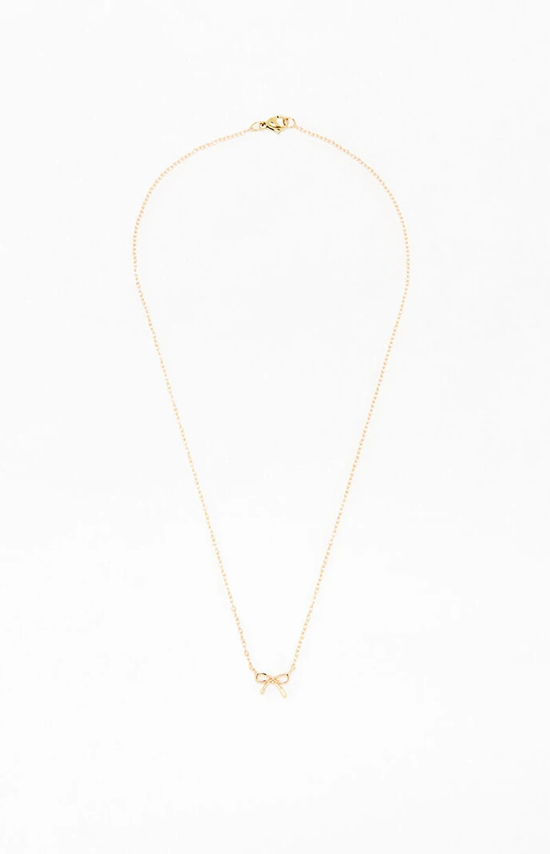 John Galt Gold Bow Necklace