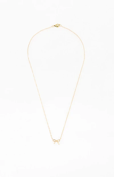 John Galt Gold Bow Necklace