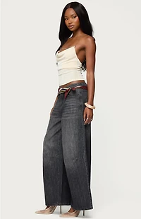 Edikted Khloey Chain Cowl Neck Top