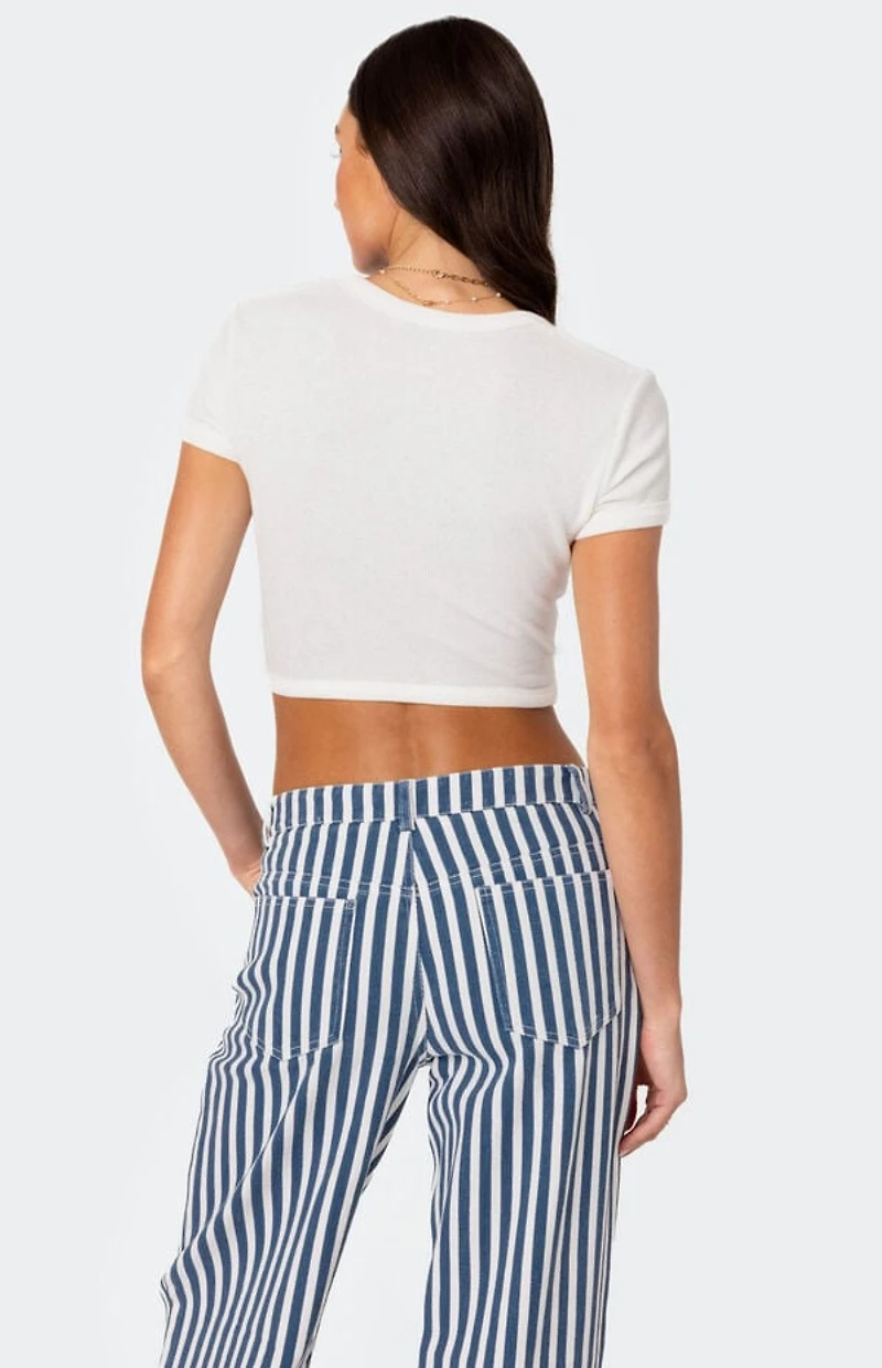 Edikted Dez Crisscross Waffle Top