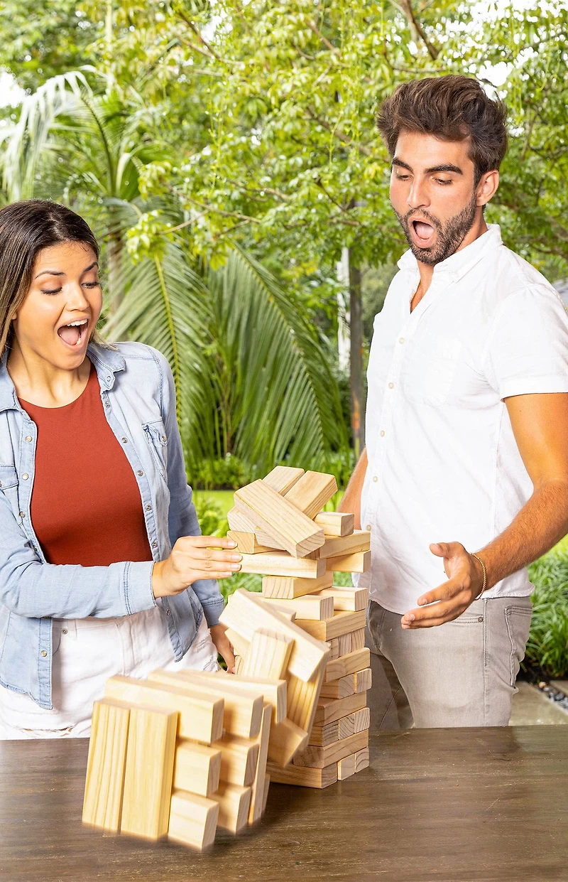 PoolCandy YardCandy Stars & Stripes Wooden Tumbling Tower