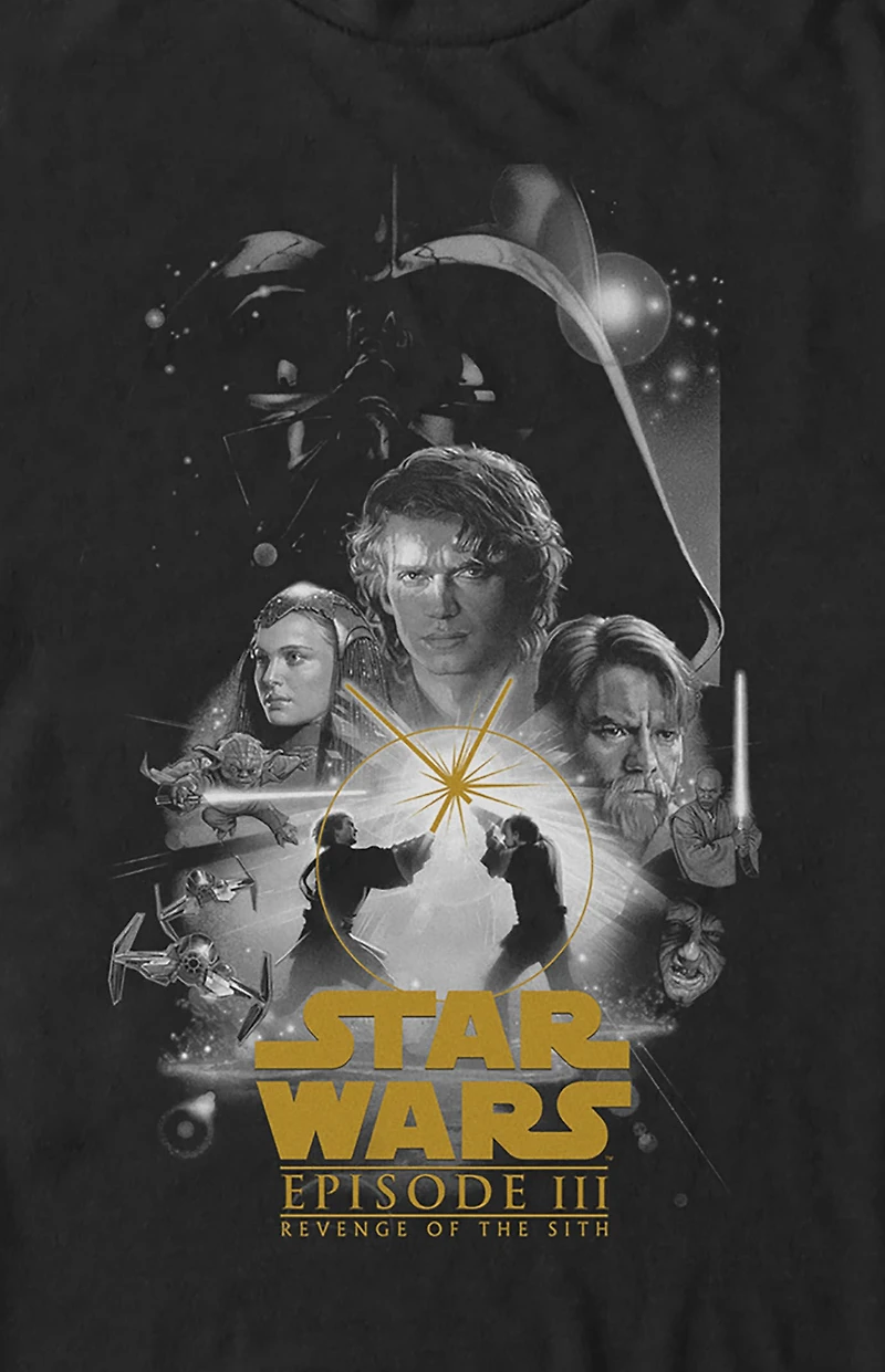 Star Wars Three Poster Gold T-Shirt