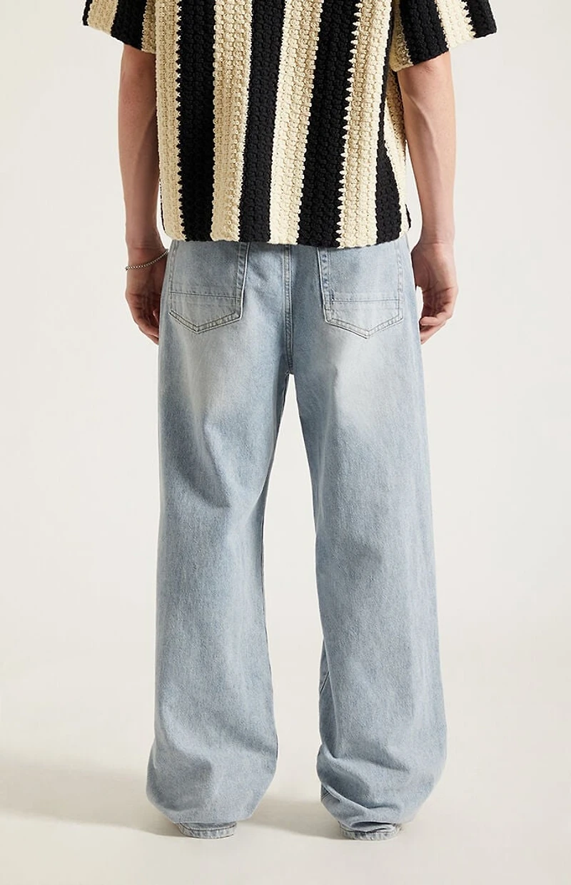 Pacsun Blake Extreme Baggy Jeans Drawstring Light Indigo