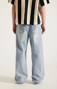Pacsun Blake Extreme Baggy Jeans Drawstring Light Indigo