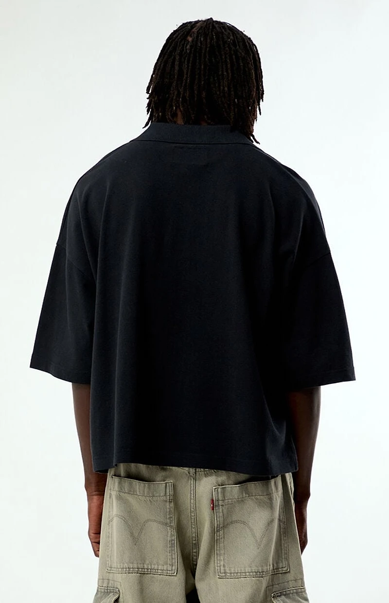 Pacsun Black Solid Polo Shirt