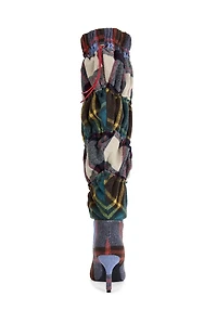 AZALEA WANG Women's Elodie Plaid Stiletto Booties