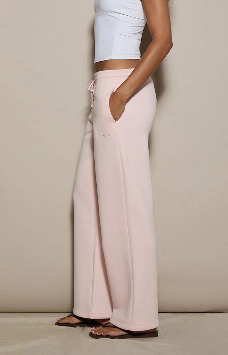 Pacsun Pink Ultra Soft Fleece Straight Leg Sweatpants