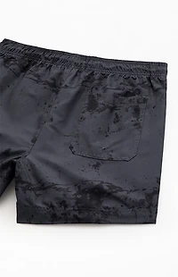 Pacsun Black Oil Dye 4.5" Swim Trunks