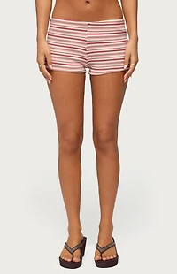 Edikted Noelia Striped Micro Shorts