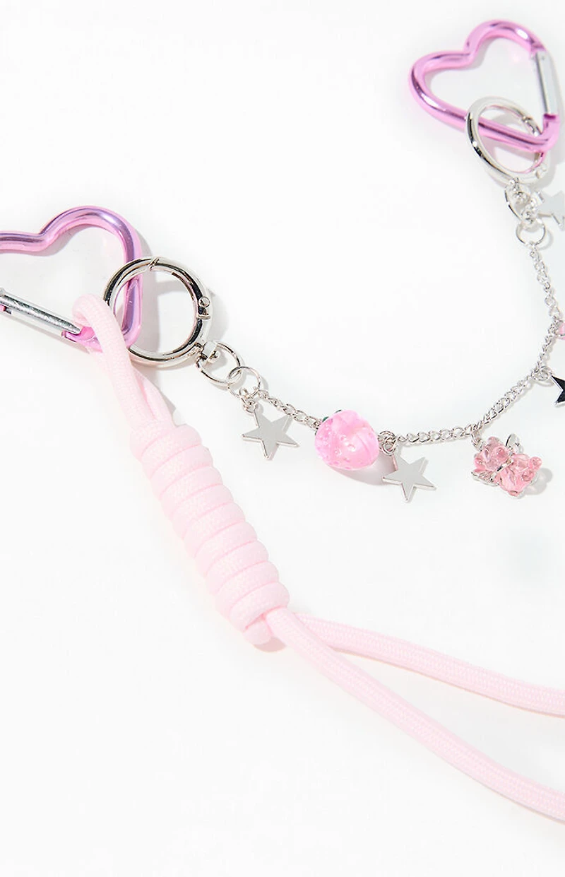 LA Hearts Heart Novelty Chainlink Carabiner Keychain