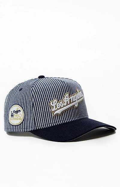 New Era x PS Reserve LA Dodgers Striped Denim 9FORTY Hat