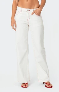 Edikted Strawberry Bow Pocket Jeans